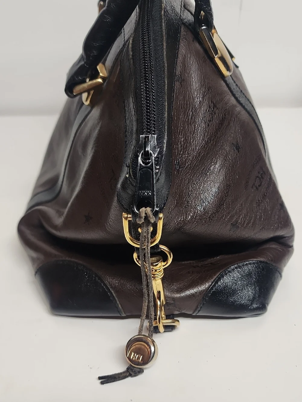 Handcrafted HCL GERMANY Leathergoods Brown & Black Leather Amazing Satchel Bag